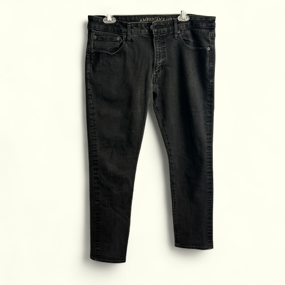 American Eagle Outfitters Extreme Flex 4 black denim slim ultimate comfort 34